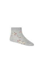 Load image into Gallery viewer, Jacquard floral sock - Lulu blue