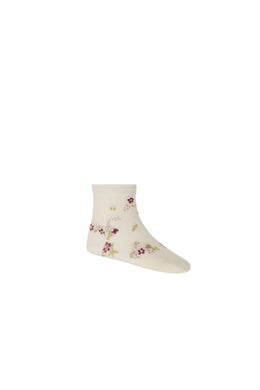 Jacquard floral sock - Lauren floral
