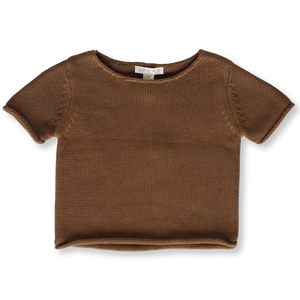 Relaxed knitted tee - earth