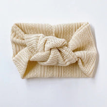 Load image into Gallery viewer, Classic turban - cream pointelle