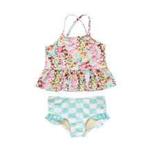 Load image into Gallery viewer, Girls joy tankini - multi ditsy floral