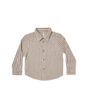 Load image into Gallery viewer, Collared long sleeve shirt - micro stripe