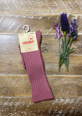 Cassis ribbed cotton knee sock