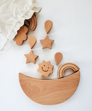 Load image into Gallery viewer, Wooden moon balancing toy