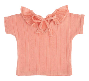 Organic cotton pointelle t-shirt - pink