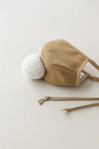 Briar wool pom bonnet - camel