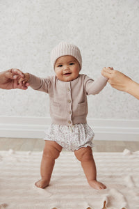 Organic cotton frill bloomer - posy floral