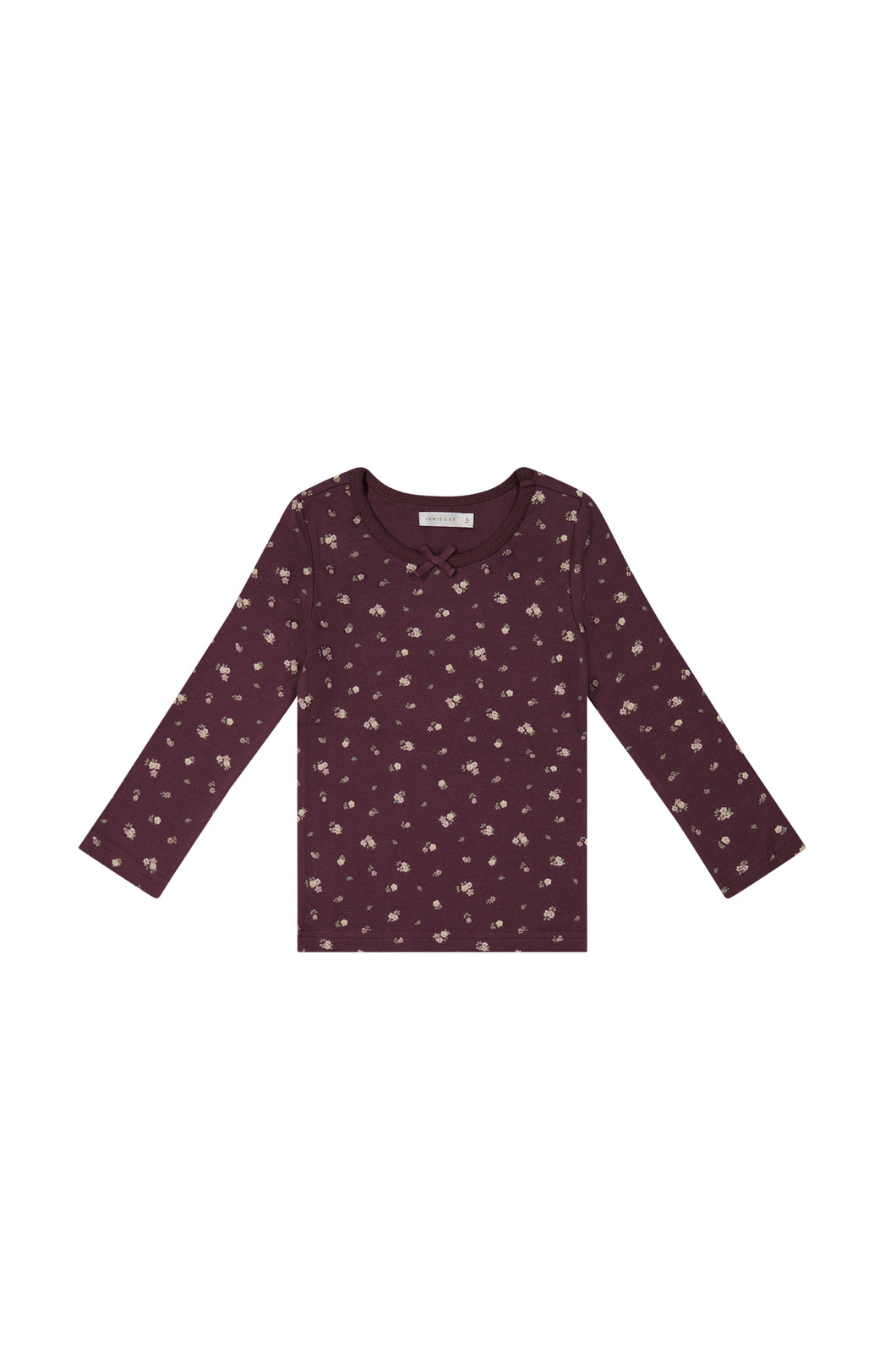 Organic cotton long sleeve top - Irina fig