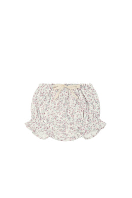 Organic cotton frill bloomer - posy floral