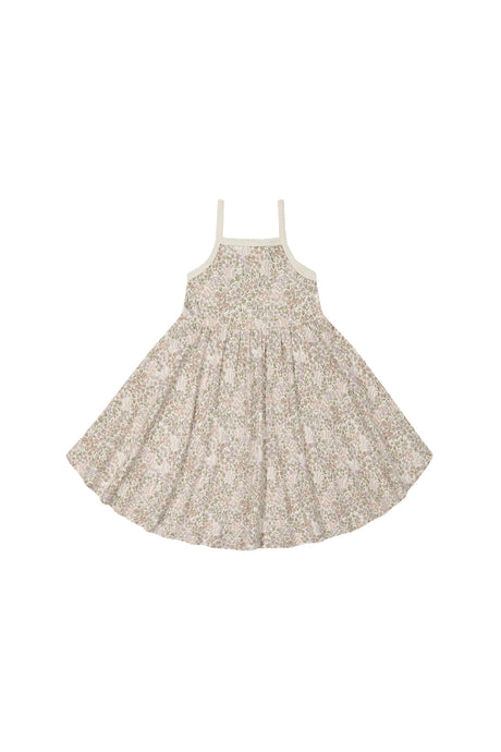 Organic cotton Samantha dress - April eggnog