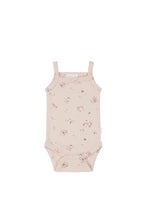 Load image into Gallery viewer, Organic cotton singlet bodysuit - petite fleur