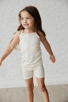 Organic cotton singlet - Goldie egret