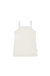 Organic cotton modal singlet - milk