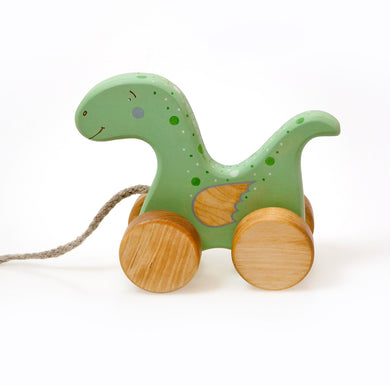 Wooden dragon pull toy