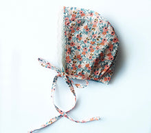 Load image into Gallery viewer, Coral floral lace brimmed bonnet - Lorin Lane Design