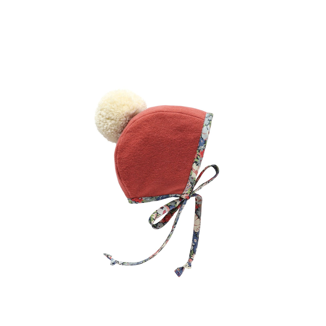 Briar wool pom bonnet - blooming pom