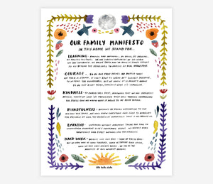 Family Manifesto art print