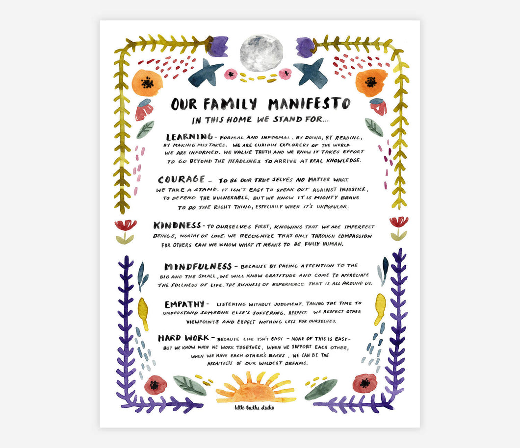 Family Manifesto art print