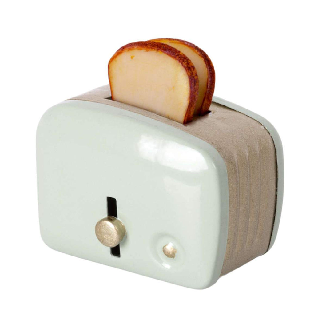 Miniature toaster and bread - mint