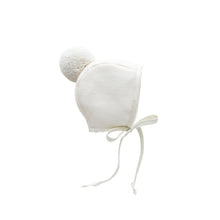 Load image into Gallery viewer, Briar wool pom bonnet - ivory
