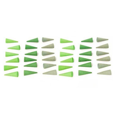 Mandala pieces - green cones