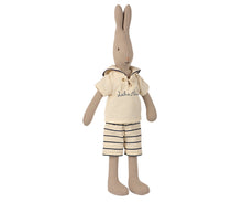 Load image into Gallery viewer, Sailor rabbit, size 2 - off-white and petrol
