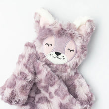 Load image into Gallery viewer, Spotted lavender lynx snuggler - self expression