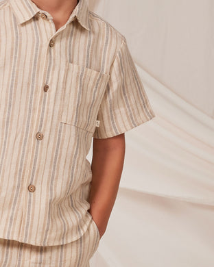 Short sleeve shirt - pool stripe