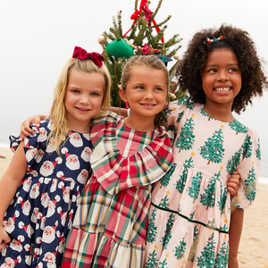 Girls Raphaela dress - holiday tartan