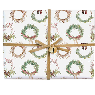 Wreath gift wrap roll