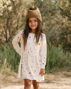 Long sleeve raglan dress - splatter