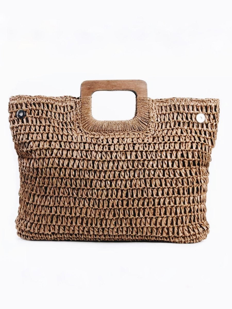 Woven straw bag