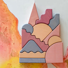 Load image into Gallery viewer, Handmade building blocks sunrise