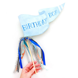 Birthday boy party pennant