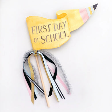 First day of school party pennant