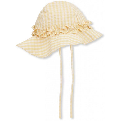 Acacia baby sun hat - yellow check