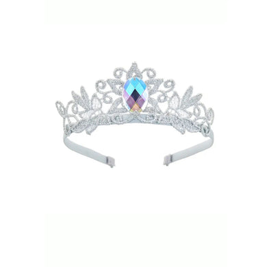 Handmade princess crown - clear silver
