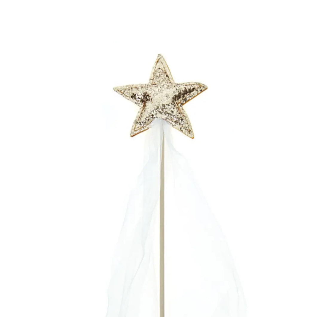 Gold / white glitter sparkle magic wand