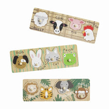 Load image into Gallery viewer, Farm animal knob wood puzzle