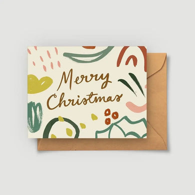 Abstract Merry Christmas greeting card