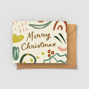 Abstract Merry Christmas greeting card