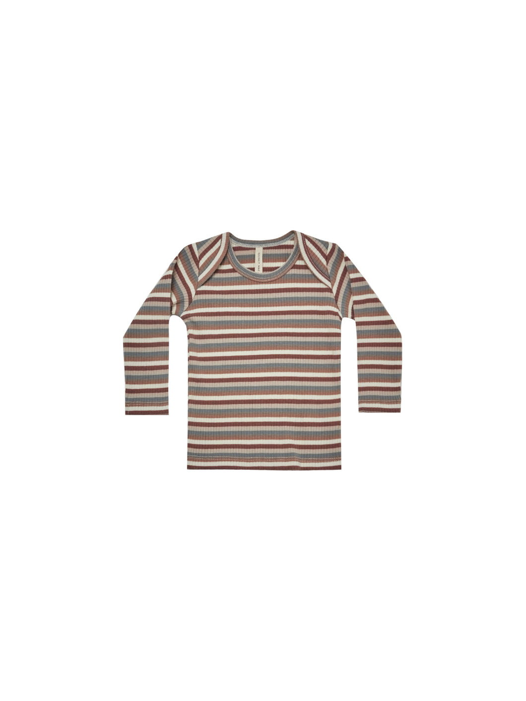 Ribbed ls tee - autumn stripe