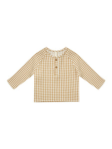 Quincy Mae Zion shirt - honey gingham