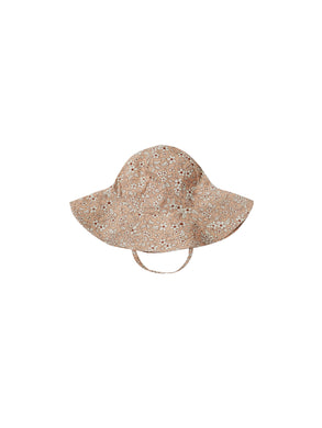 Sun hat - apricot floral