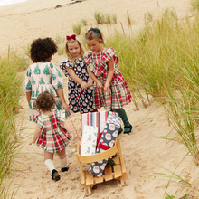 Load image into Gallery viewer, Girls Raphaela dress - holiday tartan