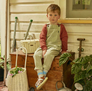 Rattan luggy - chalk