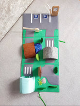 Load image into Gallery viewer, Felt travel play mat road (in the form of a book)