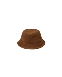 Wide brim bucket hat - chocolate