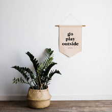 Load image into Gallery viewer, Go Play Outside Canvas Banner