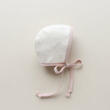Load image into Gallery viewer, Aria linen bonnet - Sherpa lined